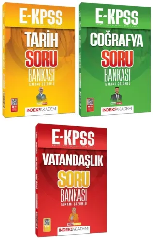 İndeks Akademi 2026 EKPSS Tarih Coğrafya Vatandaşlık Soru Bankası 3'lü Set