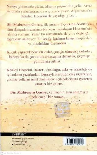 Bin Muhteşem Güneş(Cep Boy) Khaled Hosseini Everest Yayınları %46 indi