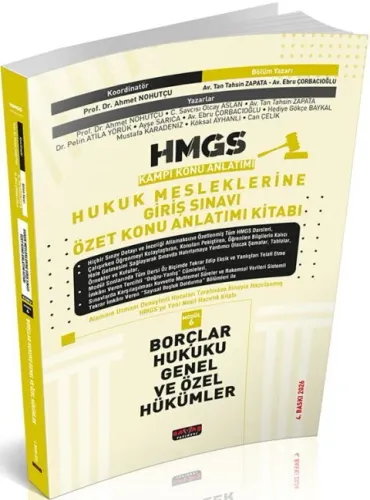 Savaş Yayınları 2026 HMGS Borçlar Hukuku Genel ve Özel Hükümler Özet K