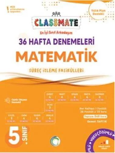 Okyanus Yayınları 5. Sınıf Matematik Classmate 36 Hafta Denemeleri