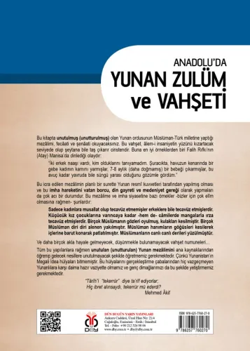 Anadolu'da Yunan Zulüm ve Vahşeti Mustafa Zahit Öner Anadolu'da Yunan Zulüm ve Vahşeti Mustafa Zahit Öner