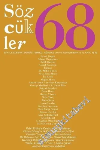 Sözcükler İki Aylık Edebiyat Dergisi  - Sayı: 68      Temmuz, Ağustos