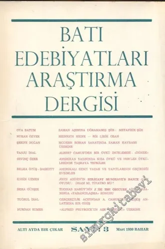 Batı Edebiyatları Araştırma Dergisi - Sayı: 3    1  Bahar