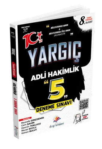 Dizgi Kitap Yayınları 2025 Yargıç Adli Hakimlik Tamamı Yenilenmiş PDF Çözümlü 5 Deneme