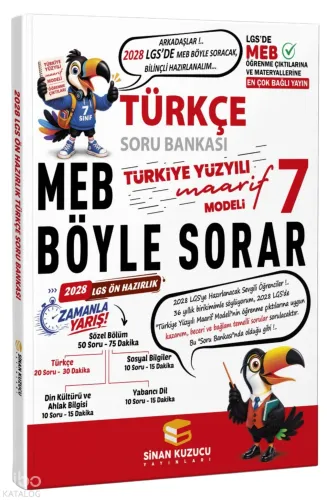 Sinan Kuzucu Yayınları 7. Sınıf Türkçe Soru Bankası 2028 Lgs Ön Hazırlık