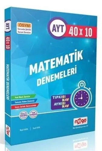 Nego Yayınları AYT Matematik 10x40 Fasikül Branş Denemeleri Nego