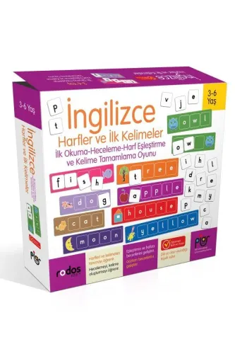 İngilizce Harfler ve İlk Kelimeler-İlk Okuma-Heceleme-Harf Eşleştirme ve Kelime Tamamlama Oyunu