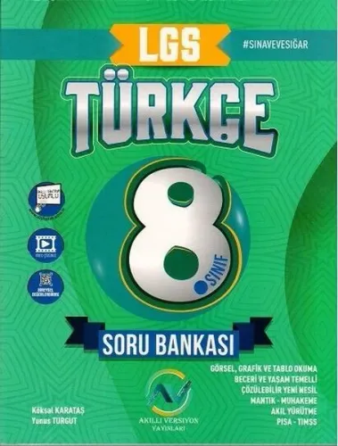 Av Akıllı Versiyon Yayınları 8. Sınıf LGS Türkçe Soru Bankası