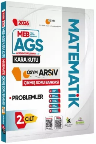 Kara Kutu Yayınları 2026 MEB-AGS Matematik Kara Kutu 2. Cilt Problemler ÖSYM Çıkmış Soru Bankası Video/PDF Çözümlü