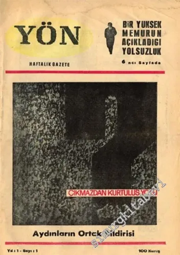 Yön: Haftalık Fikir ve Sanat Gazetesi TAKIM - Yıl: 1961 - 1967, Sayı: 1 - 222
