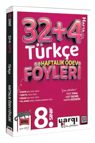 YARGI 8. SINIF TÜRKÇE 32+4 HAFTALIK ÖDEV FÖYLERİ