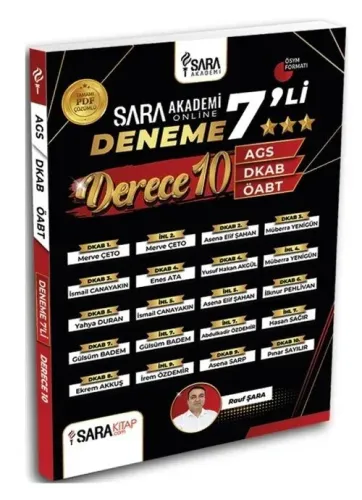 Şara Akademi ÖABT MEB-AGS Din Kültürü ve Ahlak Bilgisi Derece-10 Onlin