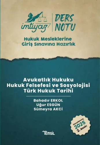 İMTİYAZ HMGS Avukatlık Hukuku- Hukuk Felsefesi ve Sosyolojisi - Türk H