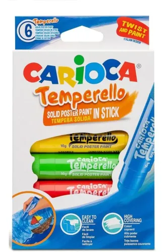 CARİOCA TEMPERELLO TEMPERA STİCK POSTER BOYAMA 6 RENK