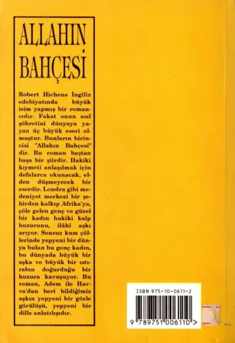 Allahın Bahçesi Robert Hıchens İnkılap Yayınevi %39 indirimli