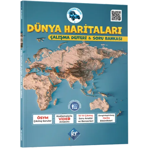 Coğrafyanın Kodları Dünya Haritaları Çalışma Defteri ve Soru Bankası KR Akademi Yayınları