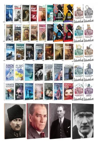 47 Dünya Klasiği ve Atatürk Temalı 64 Sayfa Çizgili Defter Seti -1 - H