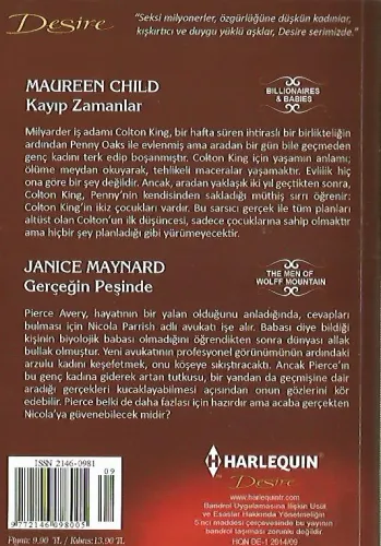 KAYIP ZAMANLAR - GERÇEĞİN PEŞİNDE (İKİ ROMAN BİR ARADA) Maureen Child 