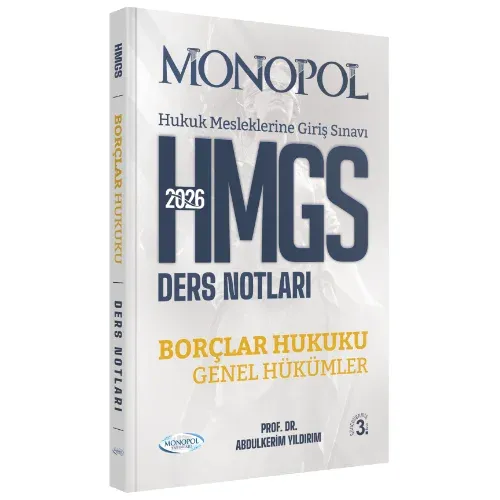 HMGS Borçlar Hukuku Genel Hükümler Ders Notları