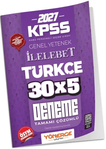 Yönerge Yayınları 2027 KPSS Türkçe İLELEBET 30x5 Deneme Çözümlü