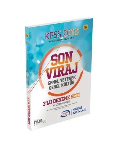 Murat KPSS Genel Kültür Genel Yetenek Son Viraj 3 lü Deneme Seti ve Çözümleri-1069