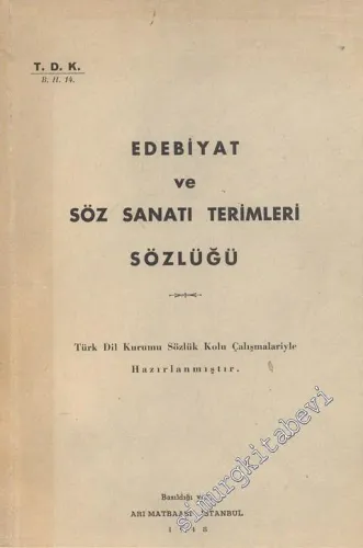 Edebiyat ve Söz Sanatı Terimleri Sözlüğü -        1948