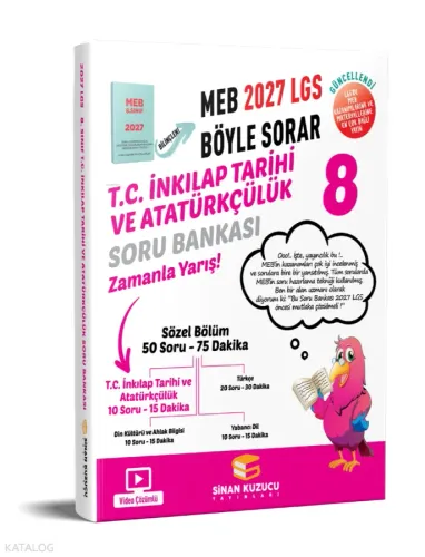 Sinan Kuzucu 8. Sınıf T.C. İnkılap Tarihi ve Atatürkçülük Soru Bankası 2027