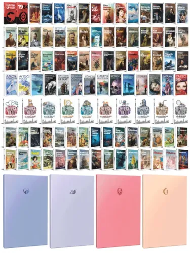 99 Dünya Klasiği ve Pastel Çizgisiz Defter Seti -1 - Halkkitabevi