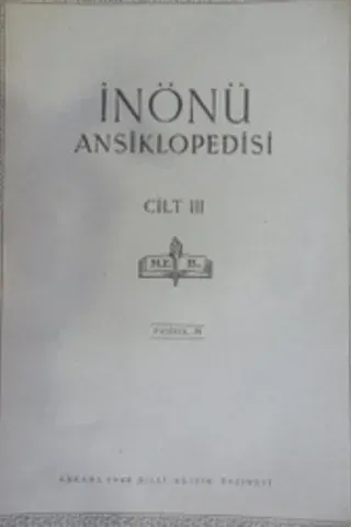 İnönü Ansiklopedisi Cilt III Fasikül 19
