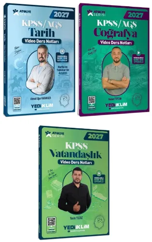 Yediiklim Yayınları 2027 KPSS Tarih Coğrafya Vatandaşlık Atölye Video 