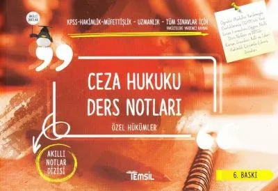 Ceza Hukuku Ders Notları Özel Hükümler