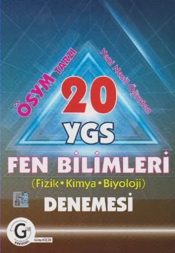 Gür Yeni Nesil Öğreten ÖSYM Tarzı 20 YGS Fen Bilimleri Fizik - Kimya -
