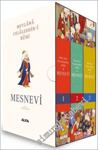 Mesnevi 3 Cilt TAKIM - KARTON KAPAK KUTULU -