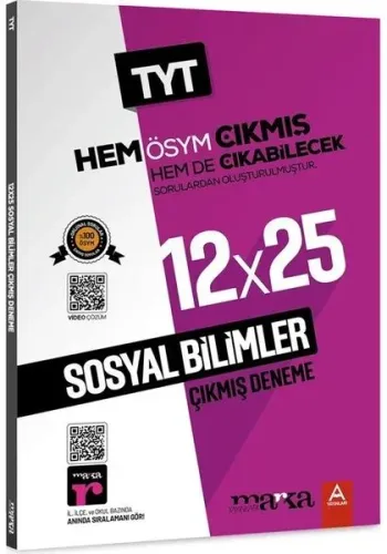 TYT Sosyal Bilimler ÖSYM Çıkmış ve Çıkabilecek 12 Deneme Sınavı Tamamı Video Çözümlü Marka Yayınları