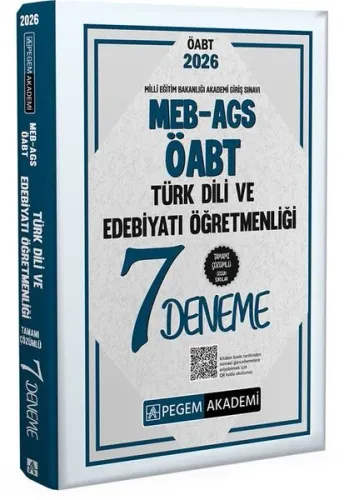 Pegem Yayınları 2026 MEB AGS ÖABT Türk Dili Ve Edebiyatı Öğretmenliği Tamamı Çözümlü 7 Deneme