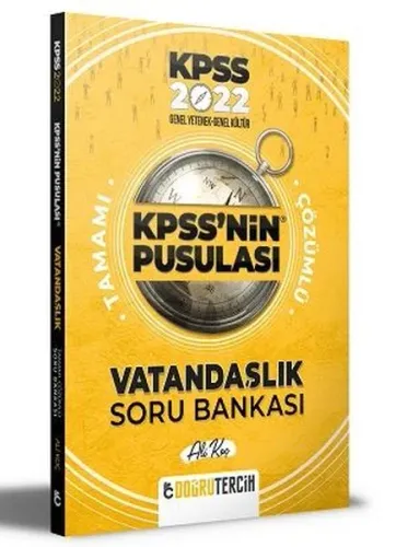 Doğru Tercih Yayınları 2022 KPSS'NİN Pusulası Vatandaşlık Soru Bankası