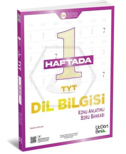Üç Dört Beş Yayınları TYT Dil Bilgisi 1 Haftada Konu Anlatımlı Soru Ba