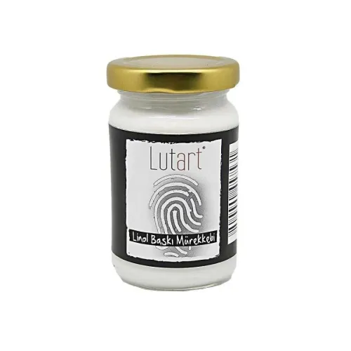 Lutart Linol Baskı Mürekkebi Beyaz 100Ml
