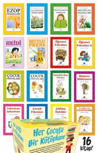 Her Çocuğa Bir Kütüphane Seti (16 Kitap)