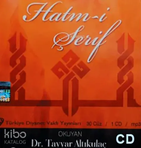 Hatmi Şerif Mp3 Cd | Tayyar Altıkulaç | Türkiye Diyanet Vakfı Yayınlar