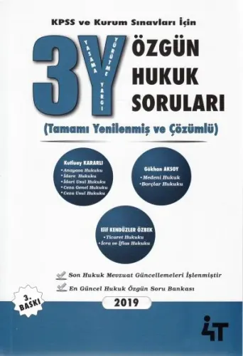 3Y Özgün Hukuk Soruları