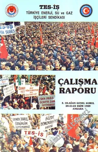 Türkiye Enerji, Su ve Gaz İşçileri Sendikası Çalışma Raporu: 3. Olağan Genel Kurul, 20 - 22 Ekim 1989 -        1989