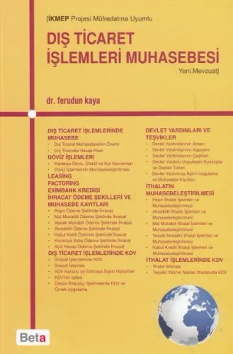 Dış Ticaret İşlemleri Muhasebesi