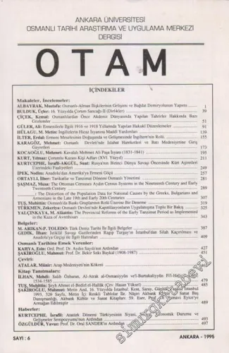OTAM: Osmanlı Tarihi Araştırma ve Uygulama Merkezi Dergisi  - Sayı: 6