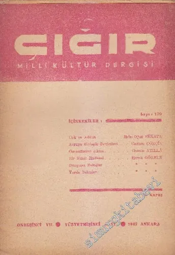 Çığır Milli Kültür Dergisi - Sayı: 170    15  Ocak