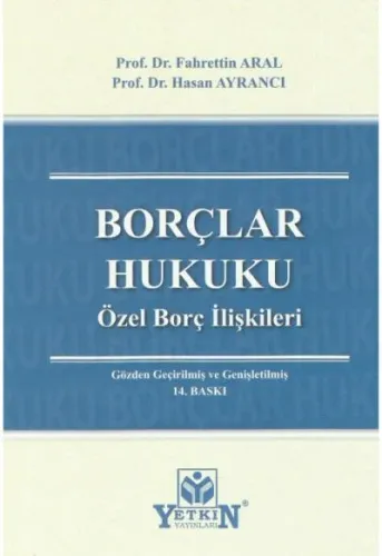 Borçlar Hukuku Özel Borç İlişkileri