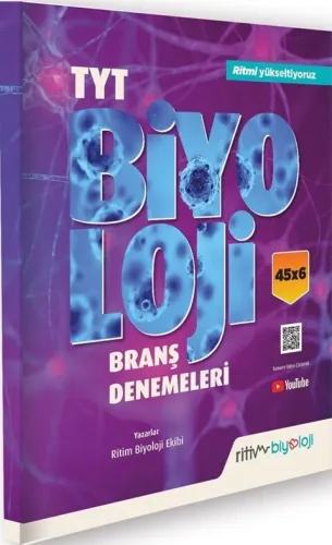 Ritim Biyoloji Yayınları TYT Biyoloji 45 x 6 Branş Denemeleri