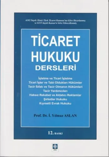Ticaret Hukuku Dersleri