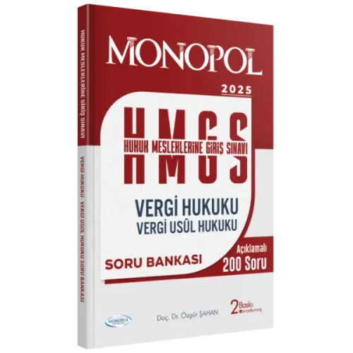 MONOPOL HMGS Vergi Hukuku – Vergi Usul Hukuku Soru Bankası