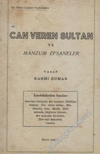 Can Veren Sultan ve Manzum Efsaneler -